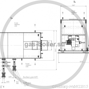 Чертеж водогрейного газового котла 1,4 МВт